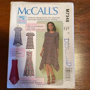 2/$15 McCall’s Sewing Pattern M7348 XS-M